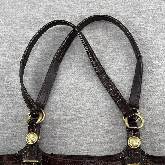 Coach Patchwork Tote in Brown and Tan - Picture 14 of 15